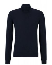 HUGO - Truien & Vesten ,Blauw ,Wol San Thomas-M Turtleneck - Lyst