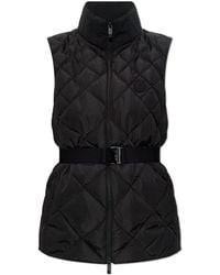 Moncler - Jassen ,Zwart ,Leer Bignonia Down Vest - Lyst