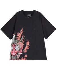 Y-3 - Tops ,Zwart ,Katoen Gfx Ss Tee - Lyst
