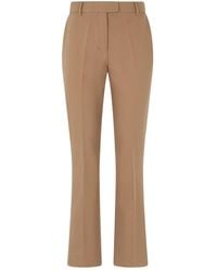 Max Mara - Uitlopende Broek Van Een Mix Van Katoen, Viscose En Polyester - Lyst