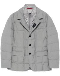 Fay - Jassen ,Grijs ,Wol Gelaagde Puffer Jacket - Lyst