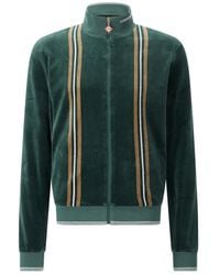 CASABLANCA - Hoodies & Sweatvesten ,Groen ,Katoen Zip-Through Sweatvest - Lyst