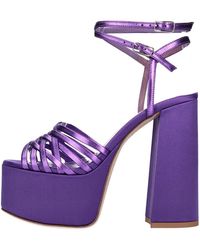 Lella Baldi - Lt542 Satijnen Sandalen - Lyst