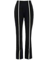 Nanushka - Broeken ,Zwart ,Satijn Zwarte Satijnen Straight Leg Broek - Lyst
