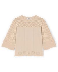 mötivi - Viskose-Mix-Pullover Mit Lochmuster - Lyst