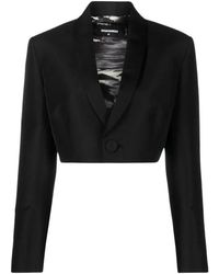 DSquared² - Jassen ,Zwart ,Polyester Cropped Blazer - Lyst