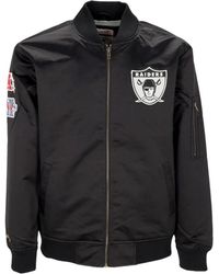 Mitchell & Ness - Oakland Raiders Leichte Satin Bomberjacke - Lyst