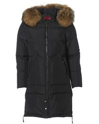 Danwear - Jassen ,Zwart ,Polyester Zwarte Echt Bontjas 2010-500R - Lyst