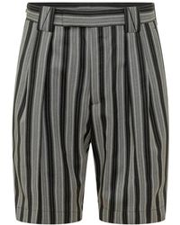 Versace - Pinstripe Wool Oversized Pants - Lyst