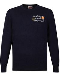 Mc2 Saint Barth - Navy crew neck sweater - Lyst