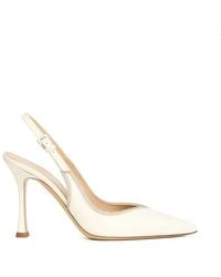 Ninalilou - Schoenen ,Wit ,Leer Slingback Tacco 90 Mm Profilo Strass - Lyst