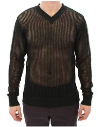 Dolce & Gabbana - Maglione runway verde scuro a rete - Lyst