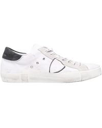 Philippe Model - Schoenen ,Wit ,Leer Prsx Vintage Sneaker - Lyst