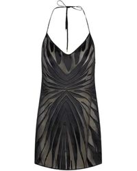 Roberto Cavalli - Mini Slipjurk Met Ray Devoré Print - Lyst