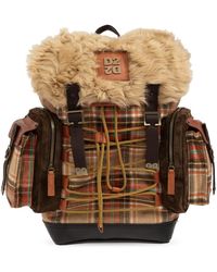 DSquared² - Tassen ,Oranje ,Leer Rugzak Met Meerdere Vakken - Lyst