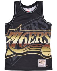 Mitchell & Ness - Fitness ,Zwart ,Polyester Nba Big Face Tank Top - Lyst