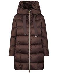 Herno - Jassen ,Bruin ,Polyester A-Shape Donsjas - Lyst