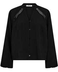co'couture - Zwarte Kant V-Hals Shirt Blouse - Lyst