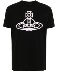Vivienne Westwood - Schwarze t-shirts und polos mit orb-logo-druck - Lyst
