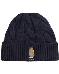 Ralph Lauren - Bear Cable Knit Beanie - Lyst