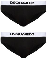 DSquared² - Ondergoed ,Zwart ,Stijlvolle Slip Bi-Pack Ondergoed Set - Lyst