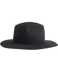 forte_forte - Accessoires ,Zwart ,Wol Wool Fedora Hat - Lyst