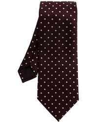 Tom Ford - Accessoires ,Rood ,Zijden Jacquard Stropdas Met Polka Dots - Lyst