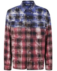 Palm Angels - B Curved Logo Check Long Sleeves Shirt - Lyst