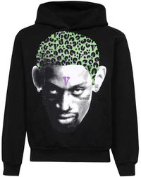 Vlone(GOAT) - Hoodies & Sweatvesten ,Zwart ,Katoen Hoodie Met Print - Lyst