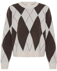 Ichi - Rundhals-Strickpullover - Lyst