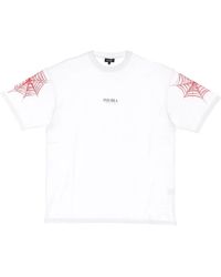 PHOBIA ARCHIVE - Tops ,Wit ,Katoen Cobweb Print Tee - Lyst