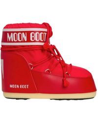 Moon Boot - Schoenen ,Rood ,Nylon Icon Low Nylon Boot - Lyst