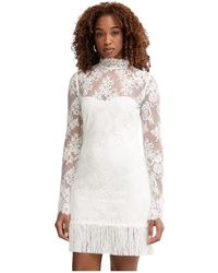 retroféte - Xylina Kant Mini Jurk - Lyst