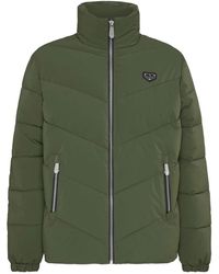 Philipp Plein - Jassen ,Groen ,Nylon Gewatteerd Nylon Jack - Lyst
