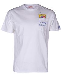 Mc2 Saint Barth - Rundhals baumwoll t-shirt mit cartoon-print - Lyst