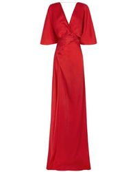 Cortana - Martina rotes cupro kleid - Lyst