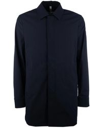 DUNO - Jassen ,Blauw ,Stijlvolle Trenchcoat Voor Mannen - Lyst