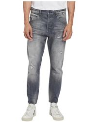 Gabba - Faded ripped stretch jeans in grau - Lyst