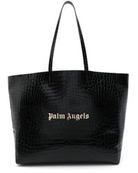 Palm Angels - Borsa della spesa con logo nero e oro - Lyst