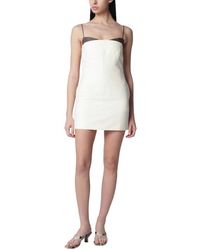 Entire studios - Kleedjes ,Wit ,Leer Tailored Mini - Lyst