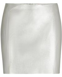 BOSS - Falda mini metálica con cremallera logo - Lyst