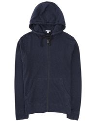 James Perse - Hoodies & Sweatvesten ,Blauw ,Katoen Vintage French Terry Zip Up Hoodie - Lyst