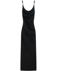 Coperni - Kleedjes ,Zwart ,Polyester Logo Dress - Lyst