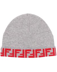 Fendi - Junior Beanie Ff Reversibile - Lyst