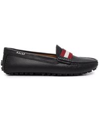Bally - Gekörnte Mokassins Loafers - Lyst