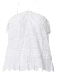 Isabel Marant - Overhemden ,Wit ,Katoen Prisha Top - Lyst