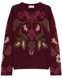 iBlues - Truien & Vesten ,Rood ,Wol Ronde Hals Gebreid - Lyst