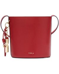 Furla - Tassen ,Rood ,Leer Roxie Mini Bucket Bag - Lyst