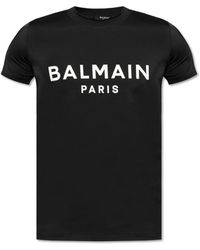 Balmain - Schwimm t-shirt mit logo - Lyst