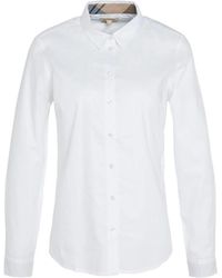 Barbour - Elegante oxford baumwollbluse mit femininen details - Lyst